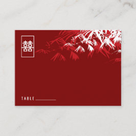 禅葉竹の二重中国の幸結婚せ プレイスカード