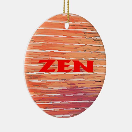 禅赤リード円形セラミックオーナメント セラミックオーナメント (右)