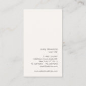 禅金ゴールドグローモダンミニマリストチューペ 名刺 (裏面)