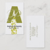 禅銀杏支はっきりした店の目を引く自然 名刺 (正面/裏面)