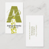 禅銀杏支はっきりした店の目を引く自然 名刺 (正面/裏面)