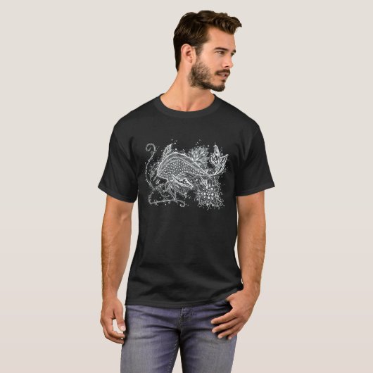 禅鯉Tシャツ ダーク Tシャツ (正面フル)