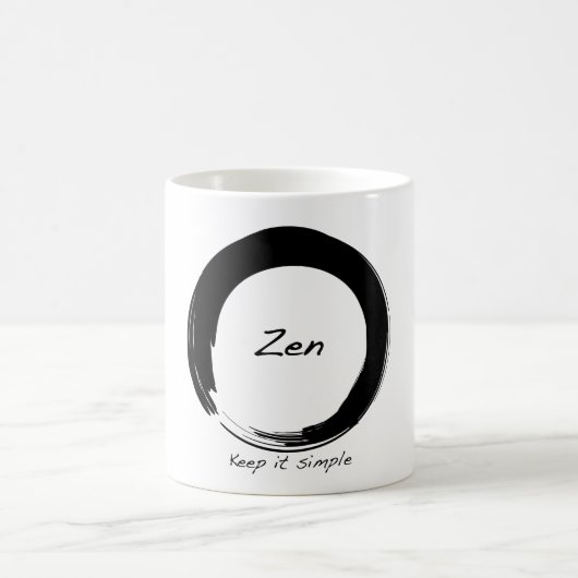 禅: それをシンプル保って下さい コーヒーマグカップ (中央)