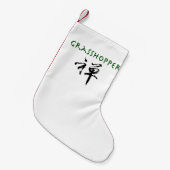 "禅"の記号を用いるバッタ スモールクリスマスストッキング (正面 (吊り時))