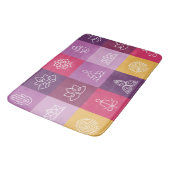 禅、チャクラ、ヨガ、平和、はすtranquilty、オームmeditat バスマット (アングル)