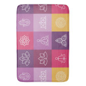 禅、チャクラ、ヨガ、平和、はすtranquilty、オームmeditat バスマット (正面縦)