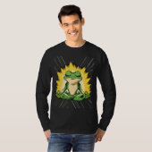 禅 フクロガエル 瞑想 スーパーサイヤ人 グローアート Tシャツ (正面フル)