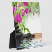 禅，平和，ピンクのラン，美しい，スパ，癒し，ヨガ， フォトプラーク (側面)