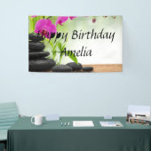 禅，平和，ピンクのラン，美しい，スパ，癒し，ヨガ，c 横断幕 (トレードショー)