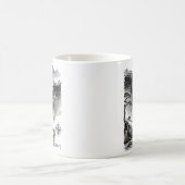 禅 水墨画 風景画 山 水墨画 コンパス コーヒーマグカップ (中央)