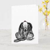 禅(Ch'an)の知恵の挨拶状(ブランク) カード (黄色い花)