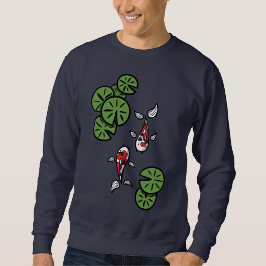 福と平和のダークメンズTシャツ スウェットシャツ (正面)