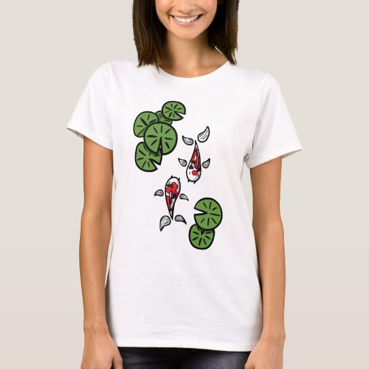 福と平和 女性用ライトシャツ Tシャツ (正面)