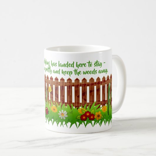 福のお玉虫インフラワーガーデンポエムマグ コーヒーマグカップ (正面右)