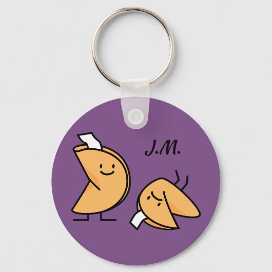 福のクッキーのサクサク中国のした甘いデザートラッキー キーホルダー (正面)