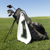 福の祈りの穴が1人のラッキーゴルファーに  ゴルフタオル (グリーン)