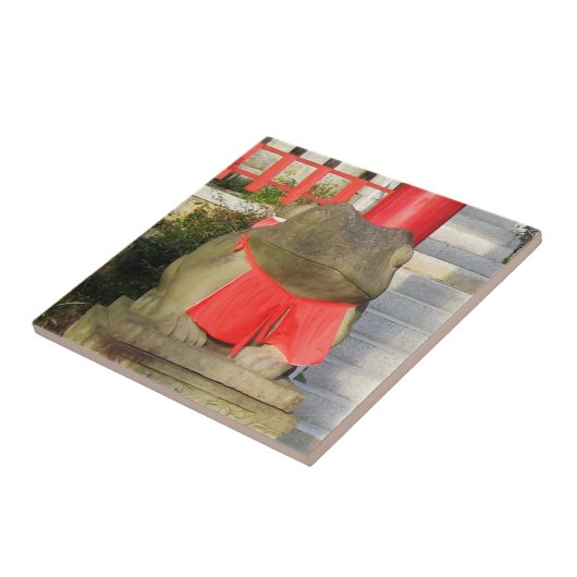 福ケル福かえる赤よだかけつきフォーチュンカエル タイル (側面)