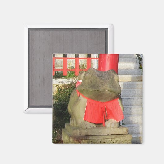 福ケル福かえる赤よだかけつきフォーチュンカエル マグネット (正面/裏面)