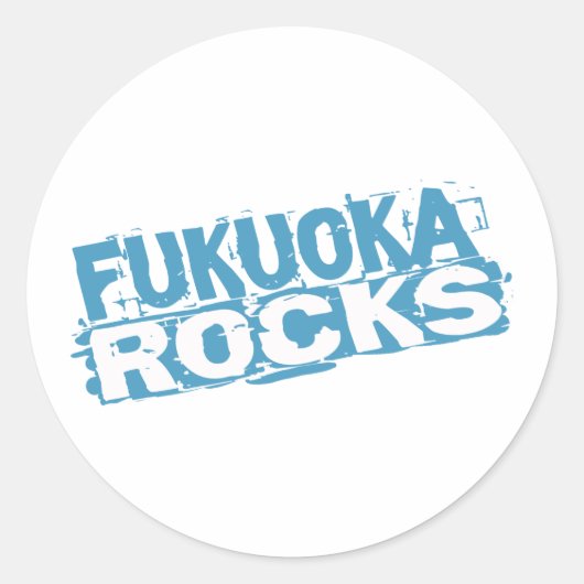 福岡ロックステッカー ラウンドシール (正面)