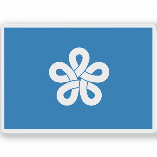 福岡県国旗 シール (正面)