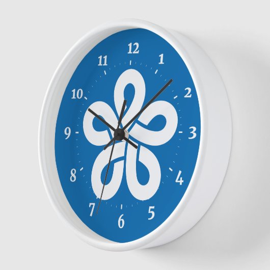 福岡県国旗 壁時計 (傾斜)