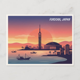 福岡 日本 夕焼け 旅行 はがき