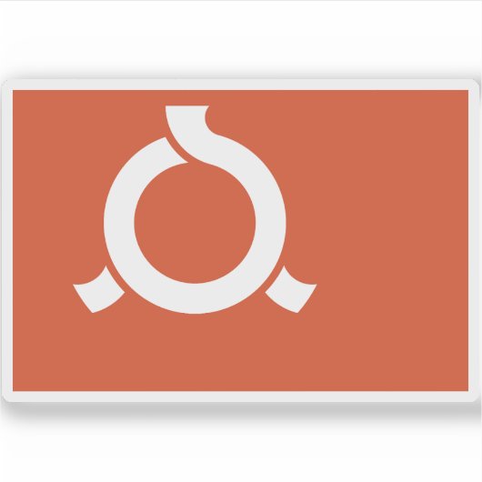 福島県国旗 シール (正面)