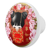 福日本の運こけし人形 セラミックノブ (右)