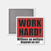 福祉のための作業懸命 マグネット (正面/裏面)