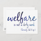 福祉は汚い言葉ではない ポストカード (正面/裏面)