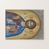 福音のアイコンを持つイエス・キリスト ジグソーパズル (横)