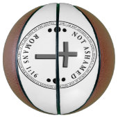 福音のキリスト教の聖句を恥じない バスケットボール (縦)