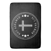 福音のキリスト教の聖句を恥じない バスマット (正面縦)