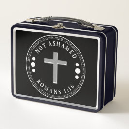 福音のキリスト教の聖句を恥じない メタルランチボックス