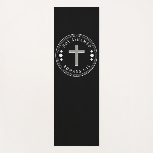 福音のキリスト教の聖句を恥じない ヨガマット (正面)