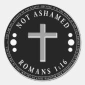 福音のキリスト教の聖句を恥じない ラウンドシール (正面)