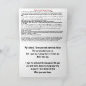 福音のメッセージが入ったクリスチャンの被収容者カード カード (内部)