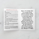 福音のメッセージが入ったクリスチャンの被収容者カード シーズンカード (内部)