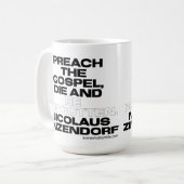 福音を宣べ伝え、死ね、生きる忘れこと コーヒーマグカップ (正面左)