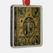 福音カバー、repousseとの金ゴールド メタルオーナメント (右)