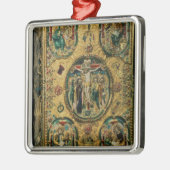 福音カバー、repousseとの金ゴールド メタルオーナメント (左)