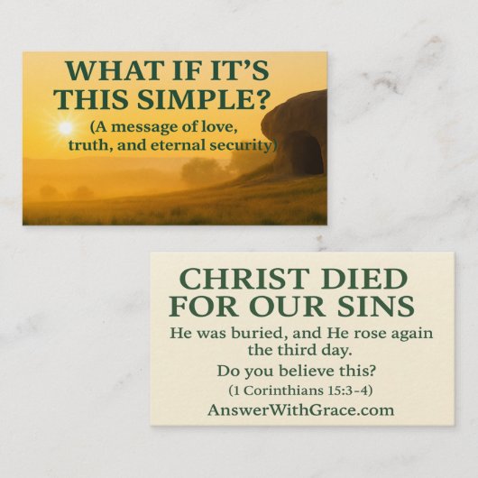 福音カード：恵救み 名刺 (正面/裏面)