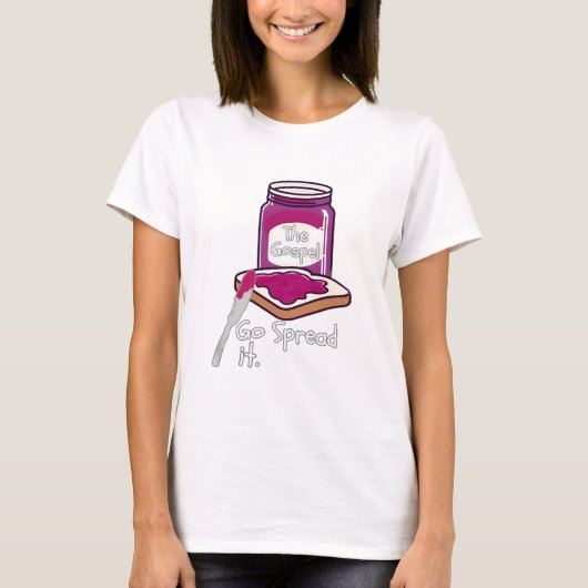 福音クリスチャンに広めよおもしろいう Tシャツ (正面)
