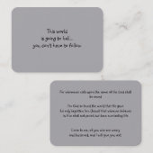 福音伝道主義の救いのポケットの形見を呼び込む 名刺 (正面/裏面)