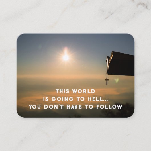 福音伝道主義の救いのポケットの形見を呼び込む 名刺 (正面)