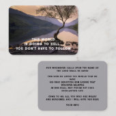 福音伝道主義の救いのポケットの形見を呼び込む 名刺 (正面/裏面)