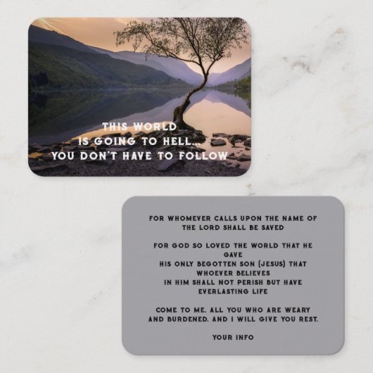 福音伝道主義の救いのポケットの形見を呼び込む 名刺 (正面/裏面)