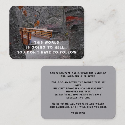 福音伝道主義の救いのポケットの形見を呼び込む 名刺 (正面/裏面)