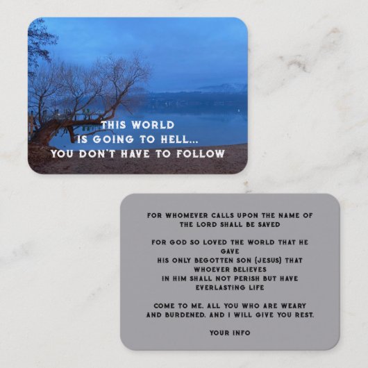 福音伝道主義の救いのポケットの形見を呼び込む 名刺 (正面/裏面)