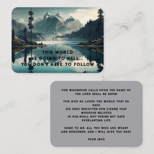 福音伝道主義の救いのポケットの形見を呼び込む 名刺 (正面/裏面)